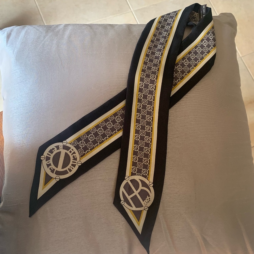 Henri Bendel Silk Scarf with HB Monogram